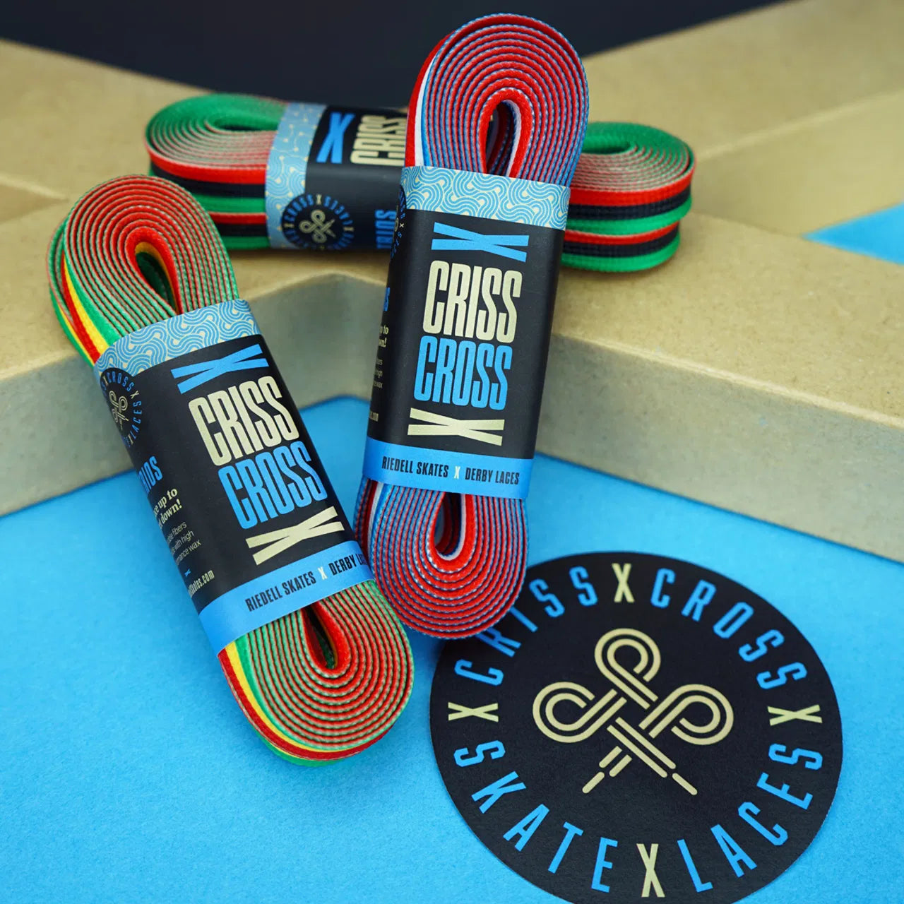 Criss Cross X Derby Laces - The Trios - Multiple Colours